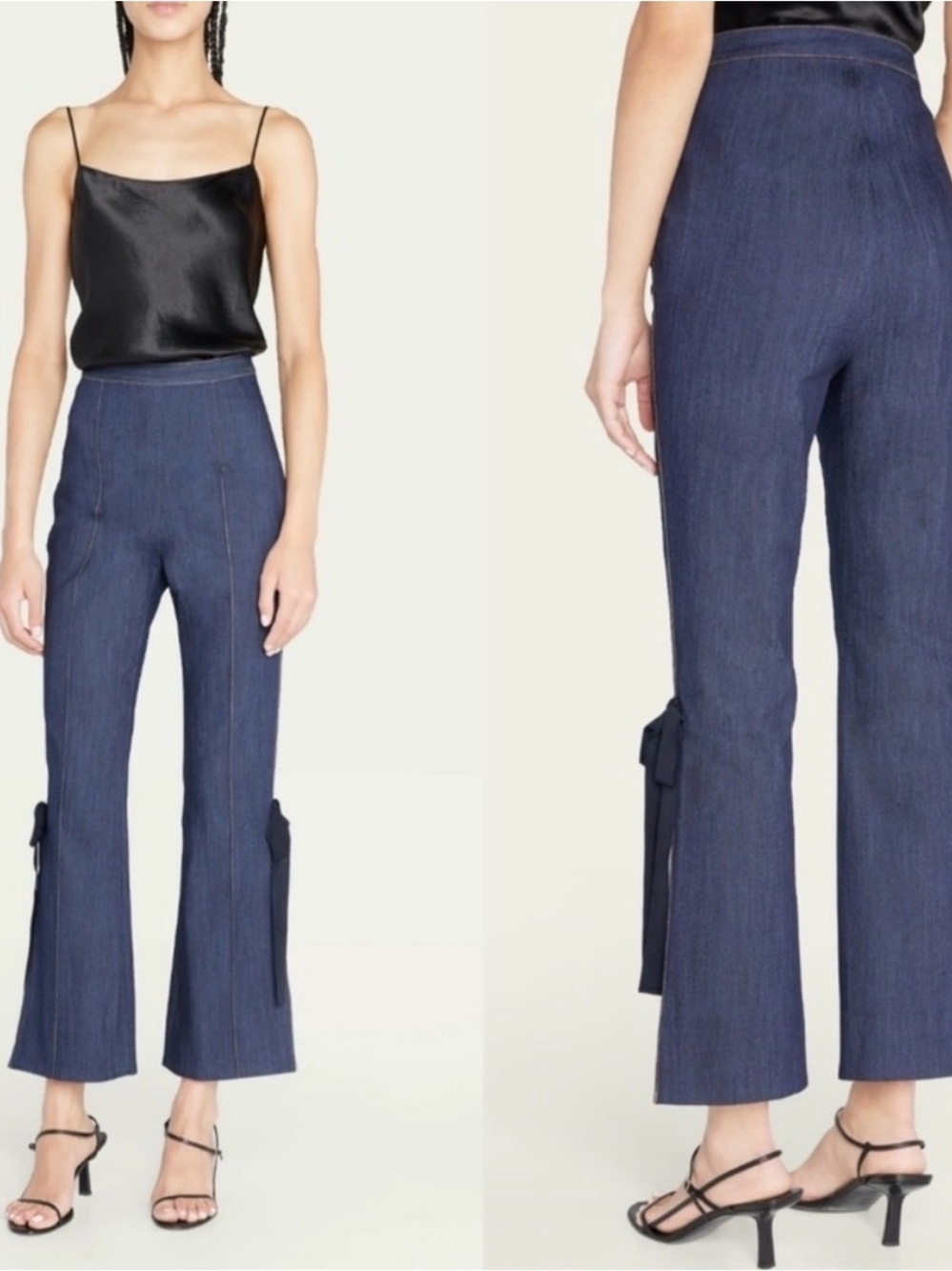 CINQ À SEPT Lou Side-Slit Denim Pants Size 4